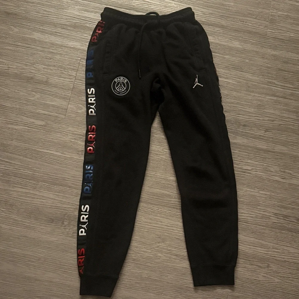 Mens Black Joggers with Paris Logo